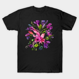 AI flower watercolor T-Shirt